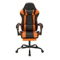 thumbnail image 5 of Ergonomic Gaming Chair with Breathable PU Leather, Adjustable Backrest & Retractable Footrest – Comfort for Long Gaming Sessions & Home Office Use, Black Orange, 5 of 8