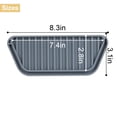 thumbnail image 2 of Gustave 2 Pack Silicone Refrigerator Drip Catcher Tray Cuttable Fridge Water Dispenser Drip Mat Pan Non-slip Mini Protect Water Spills Splashes Pad "Black & Gray", 2 of 9