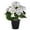 White, variant on PPKVUFD Artificial Geranium Potted Plant – 10” Tall, Realistic Silk Flowers with Vibrant Green Leaves, White Geraniums Fake Flowers for Outdoors Home Décor, Wedding Farmhouse Office Tables Decor