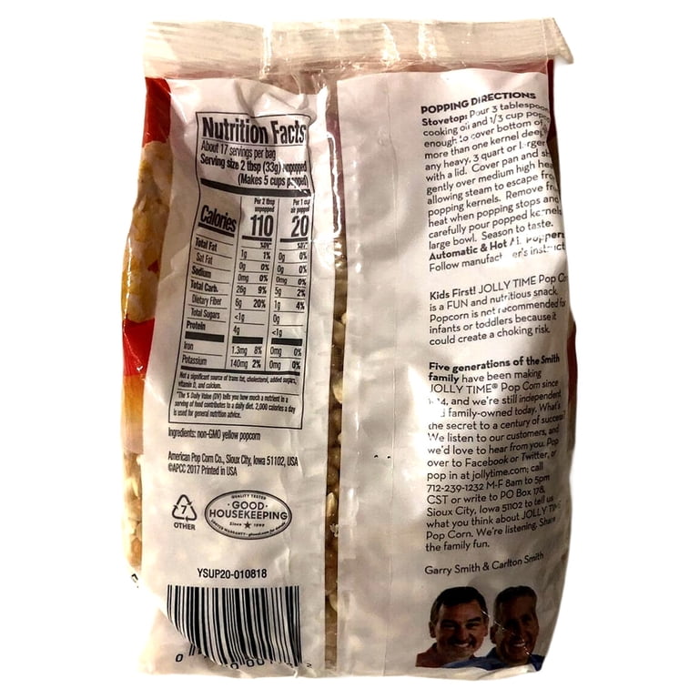Jolly Time Non-GMO Yellow Popcorn, 20oz (2 Pack) - Walmart.com