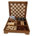 thumbnail image 1 of WE Games Noyer Ensemble de Jeu de Combinaison 7-en-1 - Échecs, Dames et Plus, 1 of 10