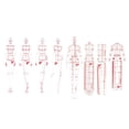 thumbnail image 1 of Regla de Moda, Diseño de Figuras, Reglas de Plantilla de Bocetos para Dibujo, Sastrería, 1 of 9