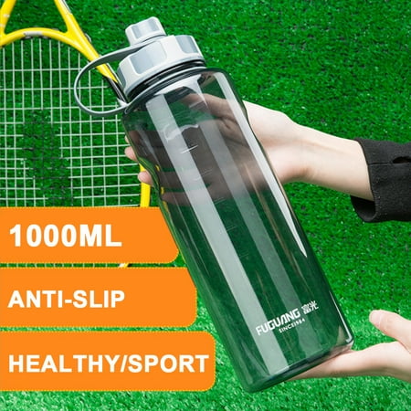 1000ml Outdoor Sports Drinking Water Bottle  -  Eco Friendly & BPA Free Food Grade PP/PC -  For Gym, Yoga, Running, Outdoors, Cycling and
