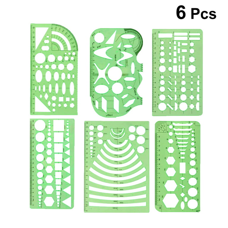 KALIONE 3Pack Circle Template, Geometric Shape Stencils Rulers, Plastic  Oval Templates, Multi-function Circle Template for Drawing, Measuring  Circle