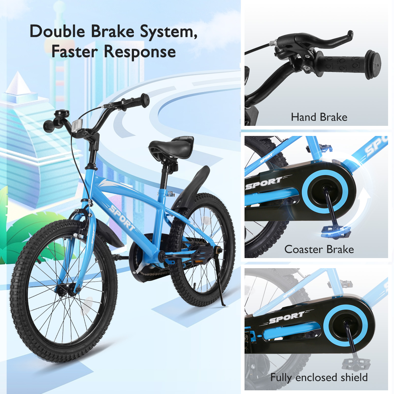 Naipo 18" Kids Bike with Removable Training Wheels photo 4
