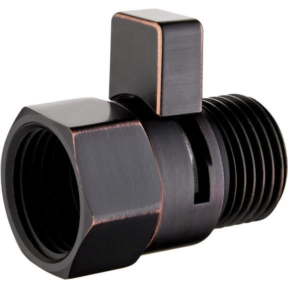 Bright Showers Water Flow Control Valve, Brass Shower Head Water Valve with Handle Lever, Flow Regulator Water-Saver Volume, Oil-Rubbed Bronze