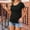 Black, variant on Casual Spring And Summer Women Solid Classic Side Ruched T-Shirt Tops Round-Neck Womens Maternity Mother Shirts Tops