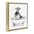 thumbnail image 2 of Stupell Industries Coastal Cow in Bathtub Sketch Gold Floating Frame Canvas Art, 18 x 18, by Victoria Borges, 2 of 7