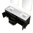 thumbnail image 4 of Harbor 72 in W x 22 in D Black Oak Double Bath Vanity, White Quartz Top and 34 in Mirrors, 4 of 6
