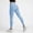 Light Blue plus size high waisted leggings a1, variant on Cagogo Women Plus Size High Waisted Ribbed Leggings Sport Fit Long Pants Tummy Control Yoga Workout Gym Activewear Running Lounge Trousers, Black 2XL