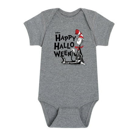 

Dr. Seuss - Happy Halloween Skeleton Cat - Infant Baby One Piece