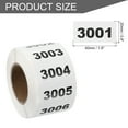 thumbnail image 2 of Uxcell 1 Rollo de Etiquetas de Número de Inventario, Etiquetas Numeradas Consecutivas del 3001 al 4000, Etiquetas Autoadhesivas (1.6x0.8 Pulgadas), 2 of 6