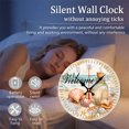 thumbnail image 4 of The Beach Is Calling Tropical Round Wall Clock Silent Ocean Palm Tree Coastal Home Decor, 4 of 5