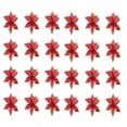thumbnail image 3 of 24Pcs Christmas Glitter Artificial Poinsettia Flowers Xmas Poinsettia Artificial Wedding Flowers Decorations Xmas Tree Ornaments for Party Favors, 6inch, 3 of 8