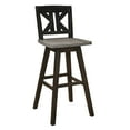 thumbnail image 3 of OakvillePark Roscoe Swivel Pub Height Barstool (Set of 2), Black/Gray, 3 of 7