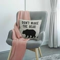 thumbnail image 4 of HGOD DESIGNS Black Bear Throw Pillow Cover Decorative Don'T Wake The Bear on White Background Cushion Cover Pillow Cases Bedroom Livingroom 18" x 18", 4 of 6