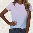 thumbnail image 4 of Women's T Shirts Graphic 4XL Gradient Color Crew Neck Casual Loose T-Shirt, 4 of 5