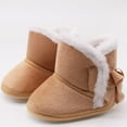 thumbnail image 2 of Uuwenda Cute Shoes For Baby Toddler Boots Winter Boys Girls Shoes Anti- Snow Warm Prewalker Brown 0-3 Months, 2 of 5