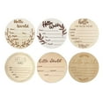 thumbnail image 1 of 18 discos de hitos para , tarjetas de hitos mensuales de doble cara para , niños y niñas, accesorios para fotos de recién nacidos, regalos, 1 of 9