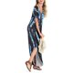 thumbnail image 5 of Vestido largo informal con bolsillo suelto para mujer, manga corta, cuello en V dividido, estampado, maxivestidos de playa Pompotops ghjkhdj11224, 5 of 6