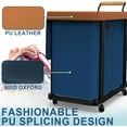 thumbnail image 4 of 230L (60 Gal) Extra Large Fashion Laundry Sorter 3 Section with Lid, Rolling Laundry Basket Hamper with Handle, Laundry Organizer Storage Cart with Sturdy Metal Frame for Laundry Room,Hotel,Dark Blue, 4 of 14