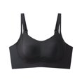 thumbnail image 2 of VISALY Wireless Seamless Jelly Minimizer Bra for Women Support Full‑Coverage Push Up Bralettes Non‑Padded Breathable Mesh No Underwire Underwear Plus Size Comfort Lifting No Show Bra Black L, 2 of 4