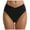 Black, variant on Women’s Cheeky Thong Brazilian Bikini Bottoms Sexy High Cut Leg Swimsuit Bottom Ruched Butt Bathing Suit Briefs(Black,XXL)