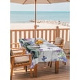 thumbnail image 2 of 60x120 Inch Outdoor Tablecloth with Umbrella Hole Zipper Rectangle Purple Flowers Rectangular Tablecloths Outside Waterproof Weeping Spring Floral Truck Butterfly Wooden Patio Table Cover for Picnic, 2 of 8
