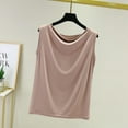 thumbnail image 4 of Débardeurs à Encolure Dégagée en Modal pour l'Été, Hauts Sans Manches pour Femmes, Couleur Unie Ultra Mince, Haut Ample, Tout Assorti FJH, 4 of 6