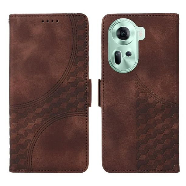 Funda GANGXUN para OPPO Reno 11 5G con diseño acolchado elegante, cuero PU, protección total y ajuste preciso