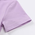 thumbnail image 5 of TOWED22 Cute Shirts for Girls Comfy Summer Tops Tie Knot Front Design Tees for Kids(Purple,8-9 Y), 5 of 8