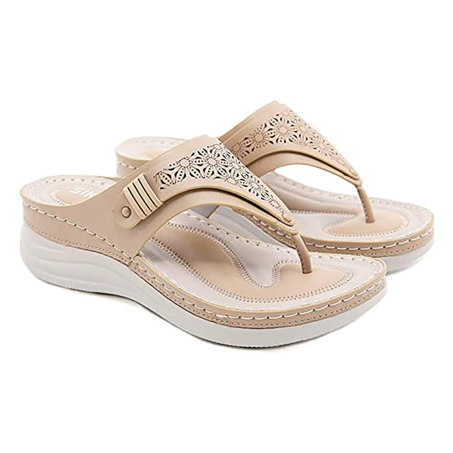 Leutsin Sandales à Plateforme pour Femmes Sandales à entre-Doigts Sandales Compensées Sandales à Plateforme à Talons Hauts