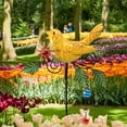thumbnail image 5 of Cadancy Metal Bird Garden Stake with Wind Chime, Outdoor Decorative Yard Art Sculpture for Lawn Patio Flower Bed, Rust-Resistant Iron Animal Ornament Glass Bell Craft Gift, 5 of 8