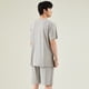 thumbnail image 2 of Pijama de algodón de verano para hombre, pantalones cortos de manga corta, ropa de abrigo informal de dos piezas, traje de estar por casa para hombre, 2 of 6
