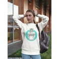 thumbnail image 2 of Retro Hipster Tiger Blue Sweatshirt Women -Image by Shutterstock, Female XX-Large, 2 of 4