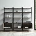 thumbnail image 4 of Walker Edison Modern 3 Piece Ladder Bookshelf Set, Grey Wash, 4 of 10