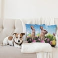 thumbnail image 4 of Ambesonne Easter Throw Pillow Cover 2 Pack, Eggs and Fluffy Bunny, 18", Multicolor, 4 of 7