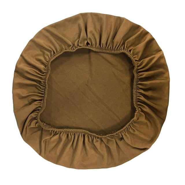 1 funda elástica para asiento de silla, de poliéster. café
