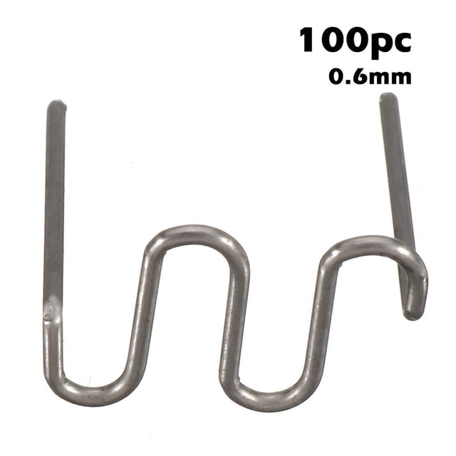 Riwcyla 100 Pcs Pare-Chocs de Voiture Fil de Soudage Soudeurs Clous Apparence Machine de Réparation Raccommodage Réparation Standard Pré-Découpé Ondulations Agrafe