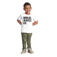 thumbnail image 3 of Worlds Okayest Kid Son Daughter Funny Toddler Boy Girl T Shirt Infant Toddler Brisco Brands 2T, 3 of 6