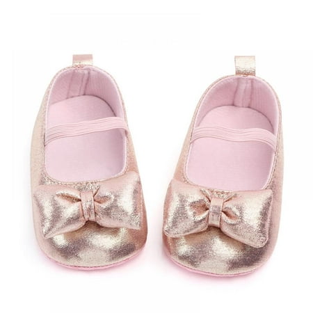 

Glitter Newborn Baby Booties Princess Girls Shoes Soft Sole Toddler Kids Crib Shoes Party Bowknot Anti-slip First Walker 0-18M