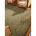 thumbnail image 4 of Rugsotic Carpets Hand Knotted Wool Area Rug 6'x9' Green Contemporary Rectangle Indoor Rug for Living Room, Bedroom Antimicrobial L00507, 4 of 7