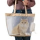 thumbnail image 4 of Transparent Nylon Mesh Cats Bag Portable Pet Bag Foldable Handheld Cats Bag, 4 of 6