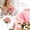 A003- c, variant on Artificial Flower Bouquet with 5 Large Persian Roses and 4 Buds, 12.6 Inch, Pink and Hot Pink, for Wedding Table Decor