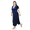 thumbnail image 2 of Vestido envolvente de terciopelo Roman Fashion /Tallas Extras, 3836 (Azul marino) azul marino 42, 2 of 6