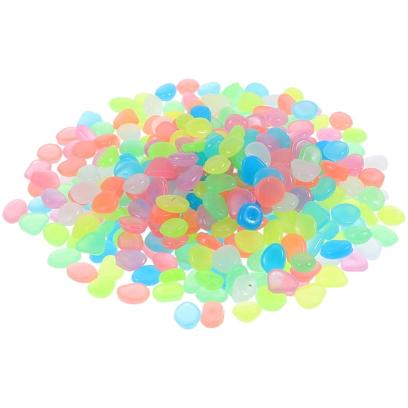 Vosarea Glowing Pebbles Multi-Color Resin Aquarium and Garden Decor Durable Night Light