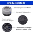 thumbnail image 3 of 4 Pieces Washing Machine Rubber Pad, Rubber Vibration Dampers for Washing Machines, Universal Anti Vibration Rubber Feet, for Washing Machine and Dryer, 3 of 5