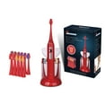 thumbnail image 2 of Pursonic 15-piece electric sonic toothbrush in red, 2 of 2