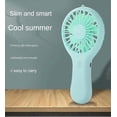 thumbnail image 3 of Handheld Mini Fan USB Charging Convenient Creative Small Catapult Fans Pocket Handheld Fan Wedding Gift (Color: WHITE), 3 of 5