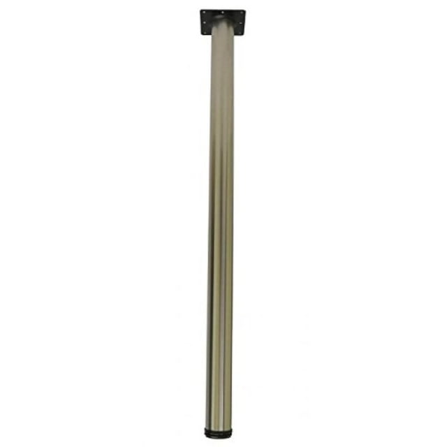 40-3/4" Tall 3" Diameter - Single Leg - Brushed Steel